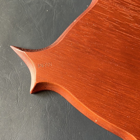 8 Vintage MCM cork & teak individual drink & snack trays. Made in Japan. - Picture 5 of 9